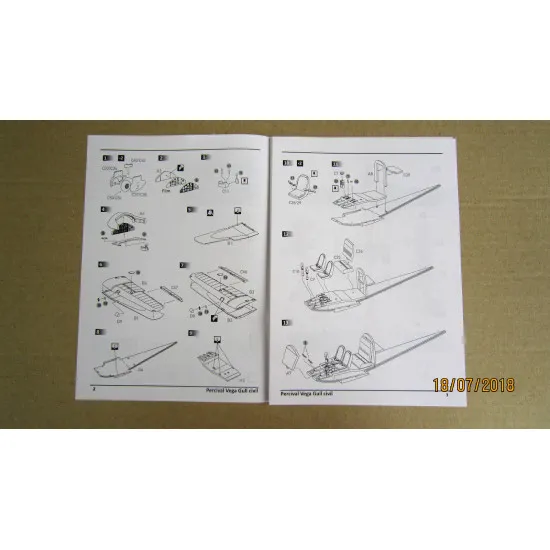 PERCIVAL VEGA GULL CIVIL SERVICE (PE PARTS, MASK) 1/72 DORA WINGS 72002