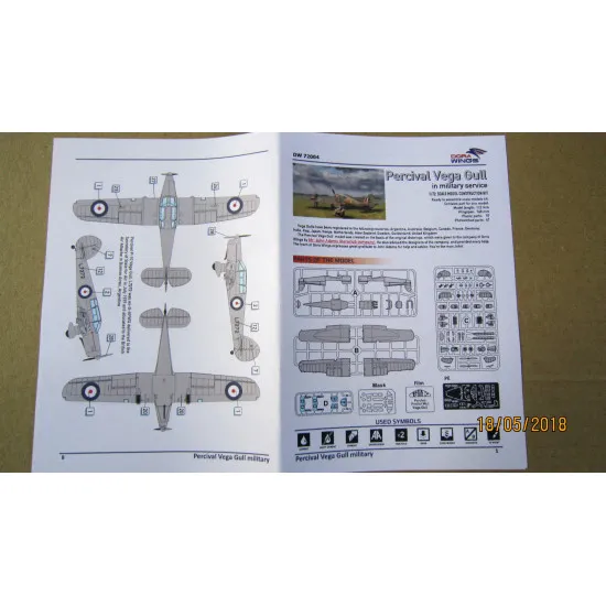 DORA WINGS 72004 PERCIVAL VEGA GULL (MILITARY SERVICE) PLASTIC MODEL KIT 1/72