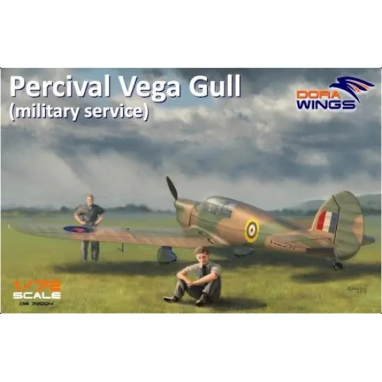 DORA WINGS 72004 PERCIVAL VEGA GULL (MILITARY SERVICE) PLASTIC MODEL KIT 1/72