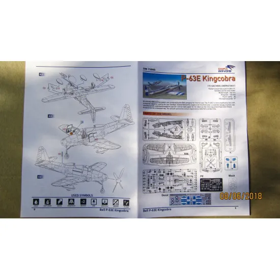 DORA WINGS 72005 BELL P-63E KINGCOBRA PLASTIC MODEL KIT 1/72