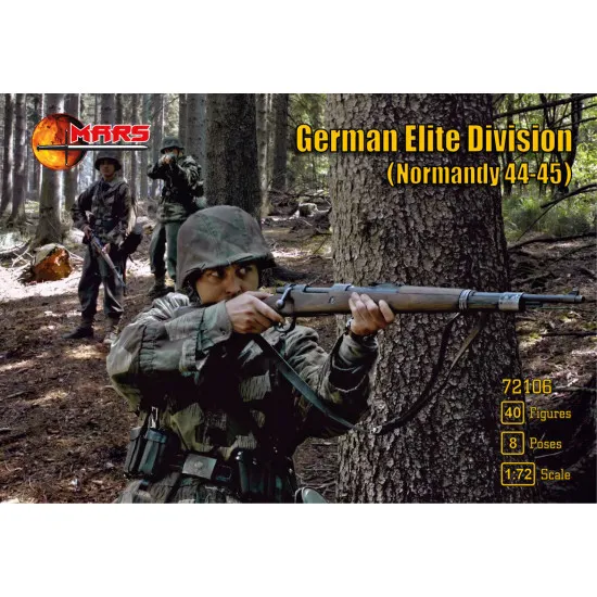 MARS FIGURES 72106 GERMAN ELITE DIVISION (NORMANDY 44-45) (40 FIGURES) 1/72