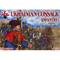 RED BOX 1/72 72114 UKRAINIAN COSSACK (INFANTRY, 16TH CENTURY) (SET.1) (28 FIGS)