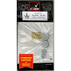 SUKHOI SU-27K / SU-33 WHEELS W/ WEIGHTED TIRES ARMORY AW72034 SCALE 1/72