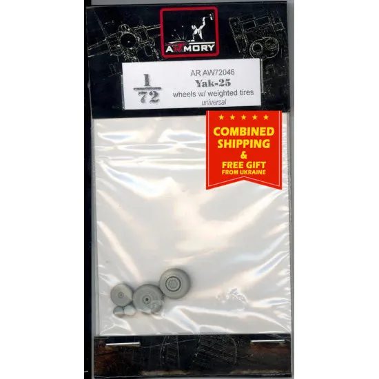 YAK-25 FLASHLIGHT, MANDRAKE, MANGROVE WHEELS W ARMORY AW72046 SCALE 1/72