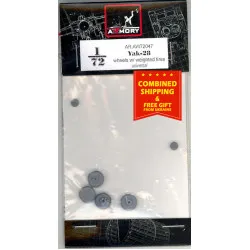 YAK-28 WHEELS W/ WEIGHTED TIRES ARMORY AW72047 SCALE 1/72