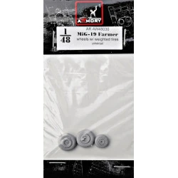 MIKOYAN MIG-19 FARMER WHEELS W/ WEIGHTED TIRES AR-AW48030