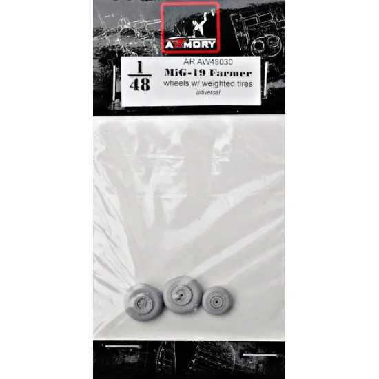 MIKOYAN MIG-19 FARMER WHEELS W/ WEIGHTED TIRES AR-AW48030