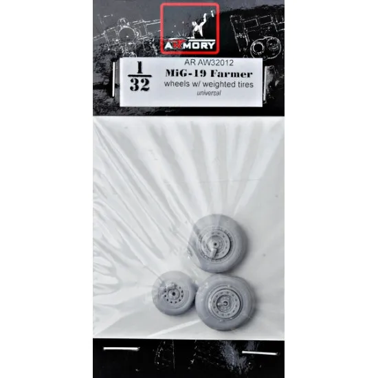 MIKOYAN MIG-19 FARMER WHEELS W/ WEIGHTED TIRES AR-AW32012