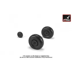 JUNKERS JU 88A-4 LATE WHEELS W/ WEIGHTED TIRES 1/72 Armory AR-AW72202