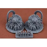 Sbs 72078 1/72 Bristol Blenheim Mercury Engine X 2 For Airfix Kit Resin Model