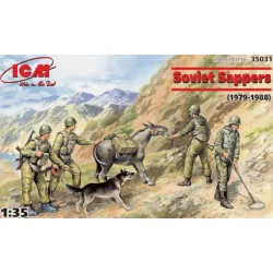 Us Stock Icm 35031 1/35 Soviet Sappers 3 Soldiers 1 Sapper Donkey Figure Dog