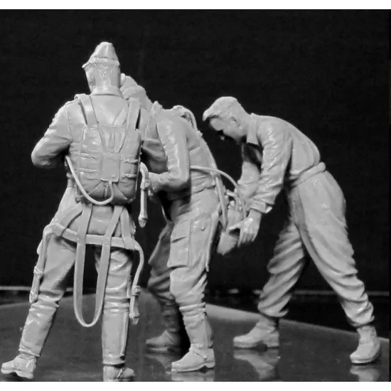 Us Stock Master Box 3202 1/32 Pilots Of Luftwaffe Ww Ii Era Plastic Figures Kit