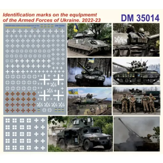 Us Stock Dan Models 35014 1/35 Decals Identification Marks On The Equipment Of The Armed Forces Or Ukraine 2022-23
