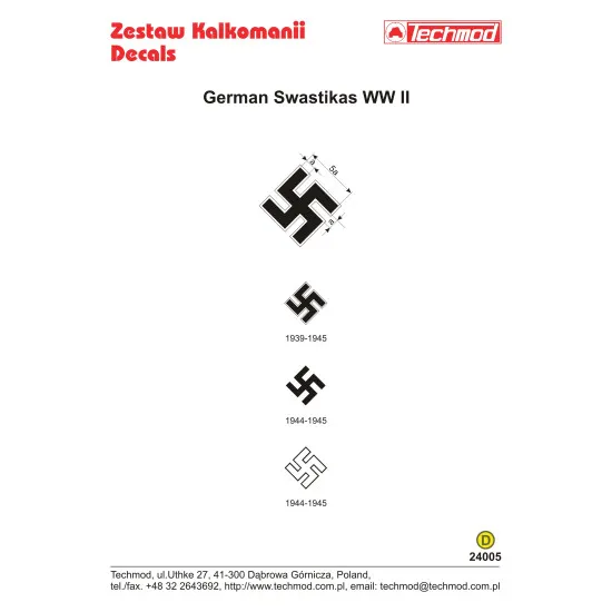 Techmod 24005 1/24 German Wwii Luftwaffe Signs 260-300-400mm Wwii Wet Decal Techmod 24005 1/24 German Wwii Luftwaffe Signs 260-300-400mm Wwii Wet Decal