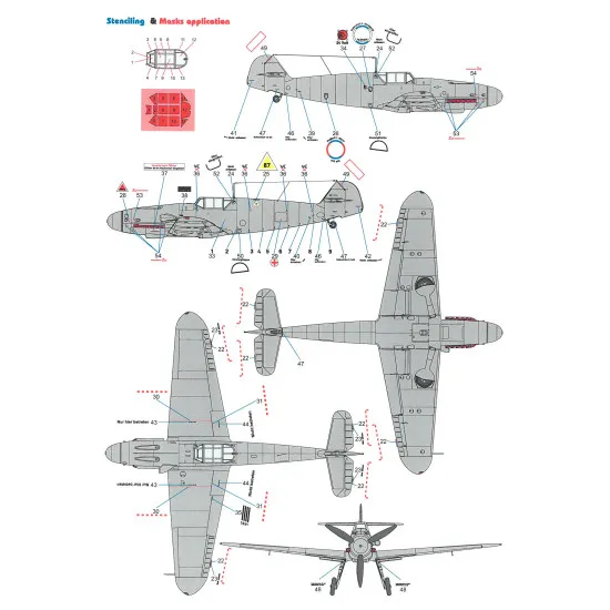 Techmod 24011 1/24 Messerschmitt Bf 109g-2 Finland Aircraft Wet Decal With Masks Techmod 24011 1/24 Messerschmitt Bf 109g-2 Finland Aircraft Wet Decal With Masks