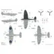 Techmod 24014 1/24 Stencils For Supermarine Spitfire Mki Aircraft Wet Decal Wwii