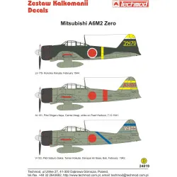 Techmod 24019 1/24 Mistubishi A6m2 Zero Japan Ijn Aircraft Wet Decal Wwii