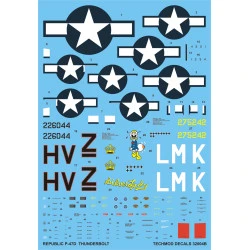 Techmod 32004 1/32 Republic P-47d Thunderbolt Usaf England 1944 Wet Decal
