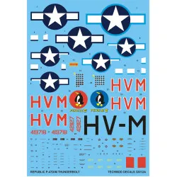 Techmod 32012 1/32 Republic P-47d/M Thunderbolt Usaf Aircraft Wet Decal Wwii