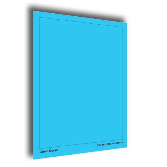 Techmod 32014 1/32 Sheet With Varnish Clear Decal Paper Wet