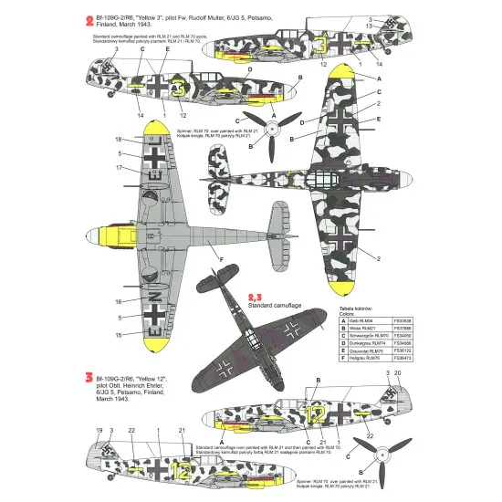 Techmod 32029 1/32 Messerschmitt Bf 109g-2 1942-1943 Aircraft Wet Decal W/Masks