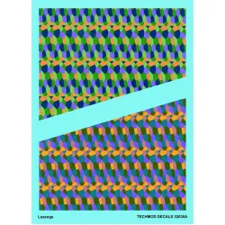 Techmod 32030 1/32 Lozenge Wet Decal Two Colour Variants Of 5-colour Lozenge