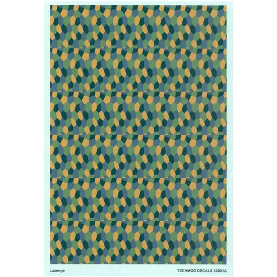Techmod 32031 1/32 Lozenge Wet Decal Two Colour Variants Of 4-colour Lozenge