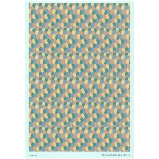 Techmod 32031 1/32 Lozenge Wet Decal Two Colour Variants Of 4-colour Lozenge