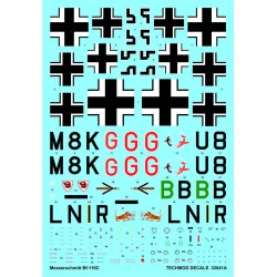 Techmod 32041 1/32 Messerschmitt Bf 110c 1939-1941 Aircraft Wet Decal Wwii