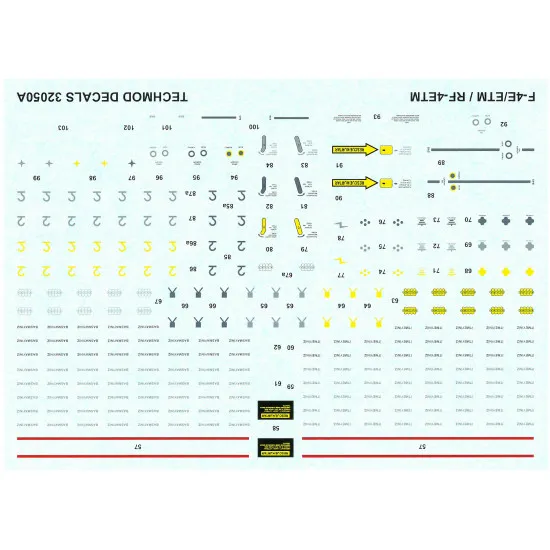Techmod 32050 1/32 F-4e Phantom Ii Fighter Malatya 2010 Wet Decal