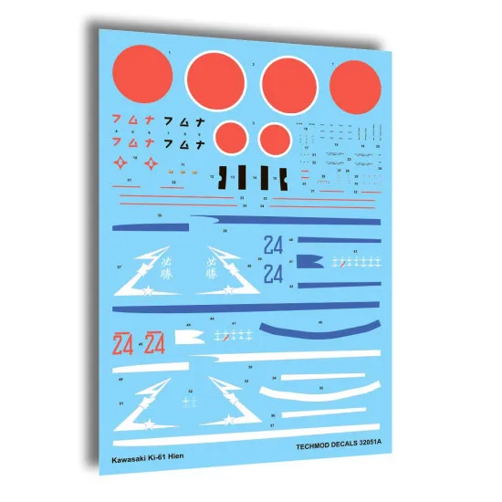 Techmod 32051 1/32 Kawasaki Ki-61-i Hien Japan Fighter 1944-45 Wet Decal Wwii