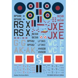 Techmod 32054 1/32 Hawker Hurricane Iic British Fighter Wet Decal Wwii