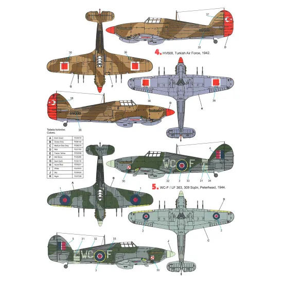 Techmod 32054 1/32 Hawker Hurricane Iic British Fighter Wet Decal Wwii