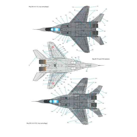 Techmod 32058 1/32 Mig-29a/G/Ub Fighter Aircraft Polish Wet Decal