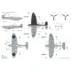 Techmod 32059 1/32 Spitfire Mk I Stencils Fighter Aircraft Wet Decal