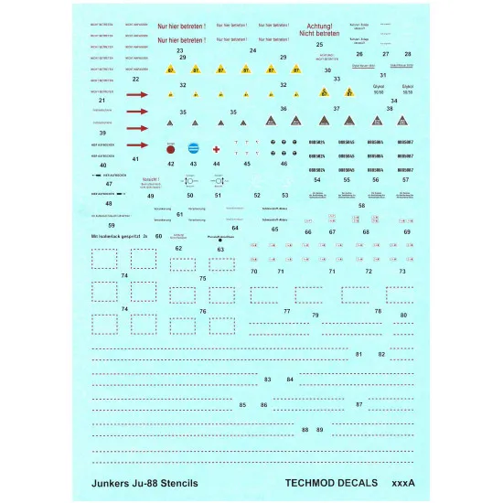 Techmod 32060 1/32 Junkers Ju-88a-4 1942-1944 Finland Aircraft Wet Decal Wwii