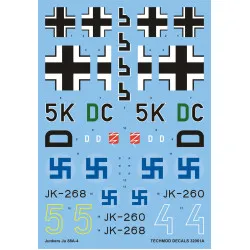 Techmod 32061 1/32 Junkers Ju-88a-4 German Fighter Aircraft Wet Decal Wwii