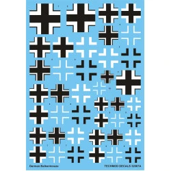 Techmod 32067 1/32 German Balkenkreuz Signs 2 Sheets Aircraft Wet Decal Wwii