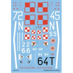 Techmod 32073 1/32 Pzl P-11c 1939 Polish Fighter Aircraft Wet Decal Wwii