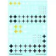 Techmod 35002 1/35 German Balkenkreuz Size 150 200 250 300 360 4 Wet Decal Wwii