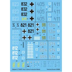 Techmod 35008 1/35 Pzkpfw Vi Tiger I Early Tank Wet Decal Wwii