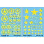 Techmod 35010 1/35 Allied Stars In Yellow Circles Wet Decal Wwii