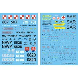 Techmod 35102 1/35 Mi-17 Mi-8mtv-1 Helicopter Polish Czech Slovak Wet Decal