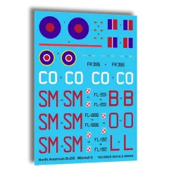 Techmod 48004 1/48 North American B-25c Mitchell Ii Polish Bahama Wet Decal Wwii