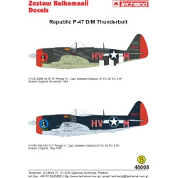 Techmod 48008 1/48 Republic P-47d/M Thunderbolt England 1945 Wet Decal Wwii