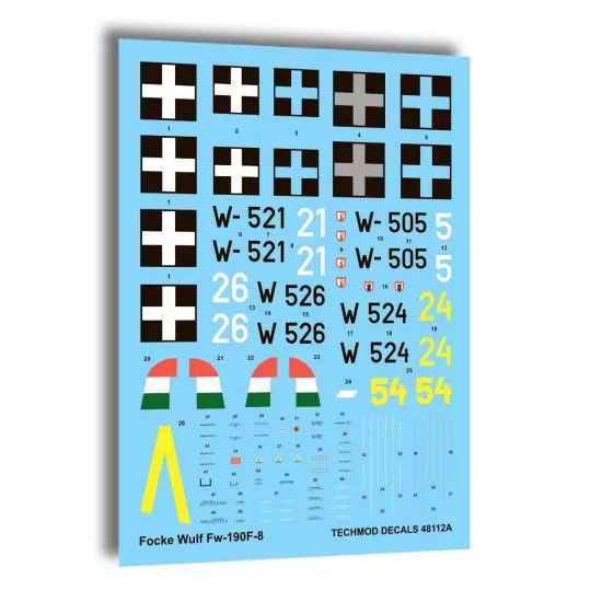 Techmod 48012 1/48 Republic P-47m Thunderbolt England 1945 Wet Decal Wwii