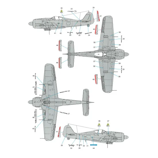 Techmod 48012 1/48 Republic P-47m Thunderbolt England 1945 Wet Decal Wwii