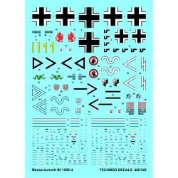 Techmod 48013 1/48 Messerschmitt Bf 109e-4 German Fighter 1940-41 Wet Decal Wwii