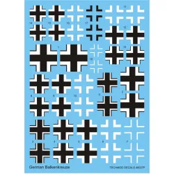 Techmod 48027 1/48 German Luftwaffe Balkenkreuz 1936-45 Aircfart Wet Decal Wwii