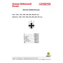 Techmod 48027 1/48 German Luftwaffe Balkenkreuz 1936-45 Aircfart Wet Decal Wwii